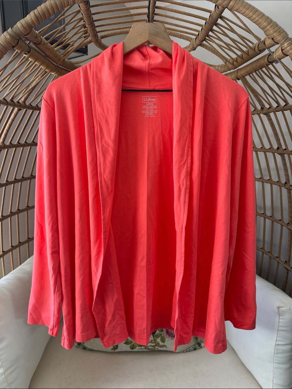 L.L Bean Suprima Cotton Cardigan Size Large Regular
